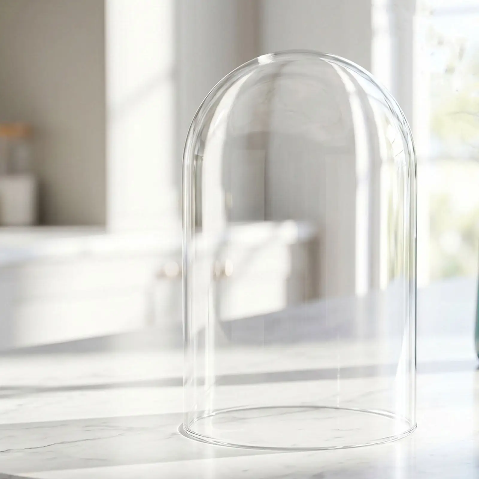 Glass Dome for Vintage Clock Perfect Protection Display Cover Preservation Cloche Transparent Mantel Clock