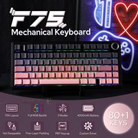 Aula F75 75% Layout Wireless Gaming Keyboard Tri-Mode Bluetooth/2.4G/USB-C RGB Backligth 81Key Hot-Swappable Mechanical Keyboard