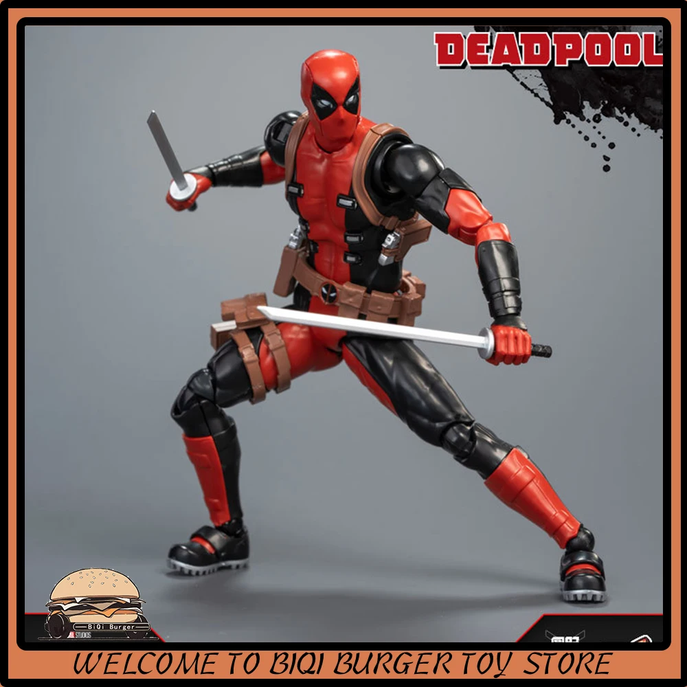 New Original Fondjoy Comic Deadpool Figure Deadpool Figures Detective Comics 1/12 ABS Model Kit Joint Movable Kid Toy Gift