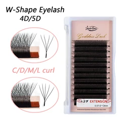 Goddess 4D/5D W Style Flower Lash Premade Volume Fans Eyelash Extension Natural Soft Light Lash 5D W Shaped Lashes