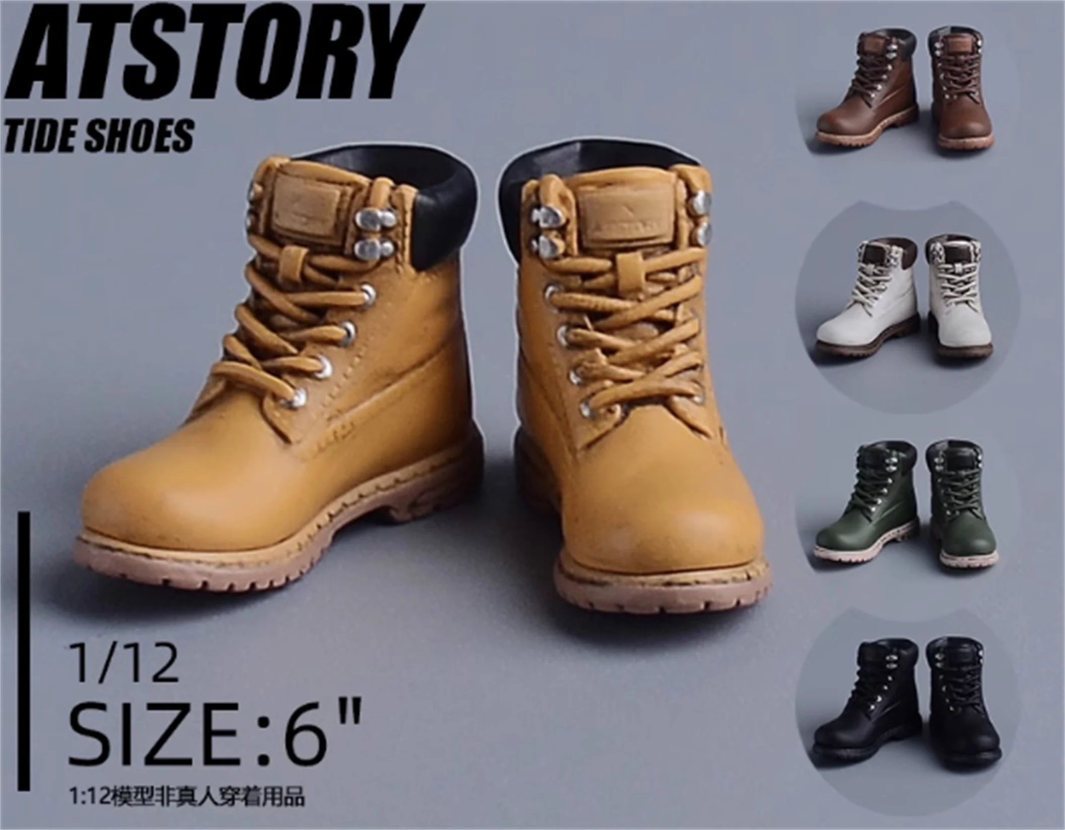 

Man Shoe Boot 1/12 Workwear Martin shoes For 6" Action figure Model toysor 6" Soldier Action Figure Doll Amine Body Toy