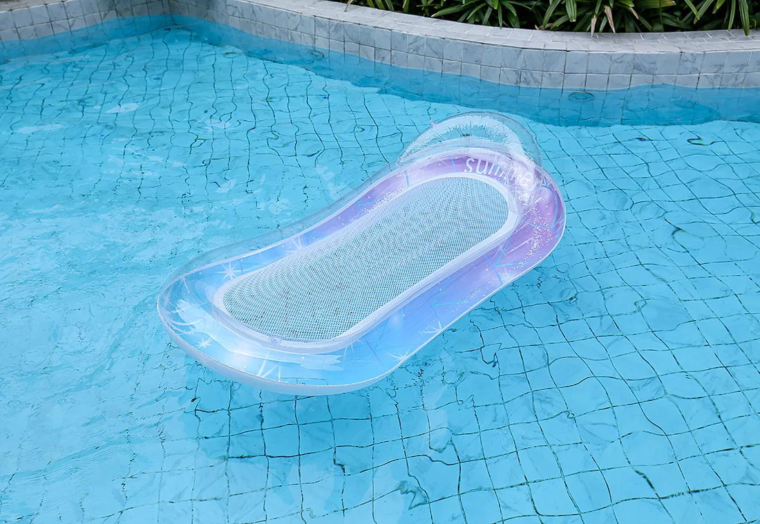 Inflatable Water Hammock Floats Bed Swim Ring Tube Swimming Pool Mattresses Sleeping Bed Beach Lounger Chair