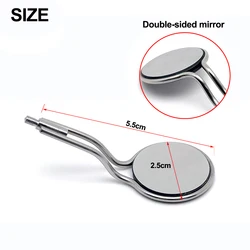Dental Double-sided Mouth Mirror Dental Reuse Use Mouth Mirror Dental Quality Anti-fog Rhodium Oral Mirrors Reflectors