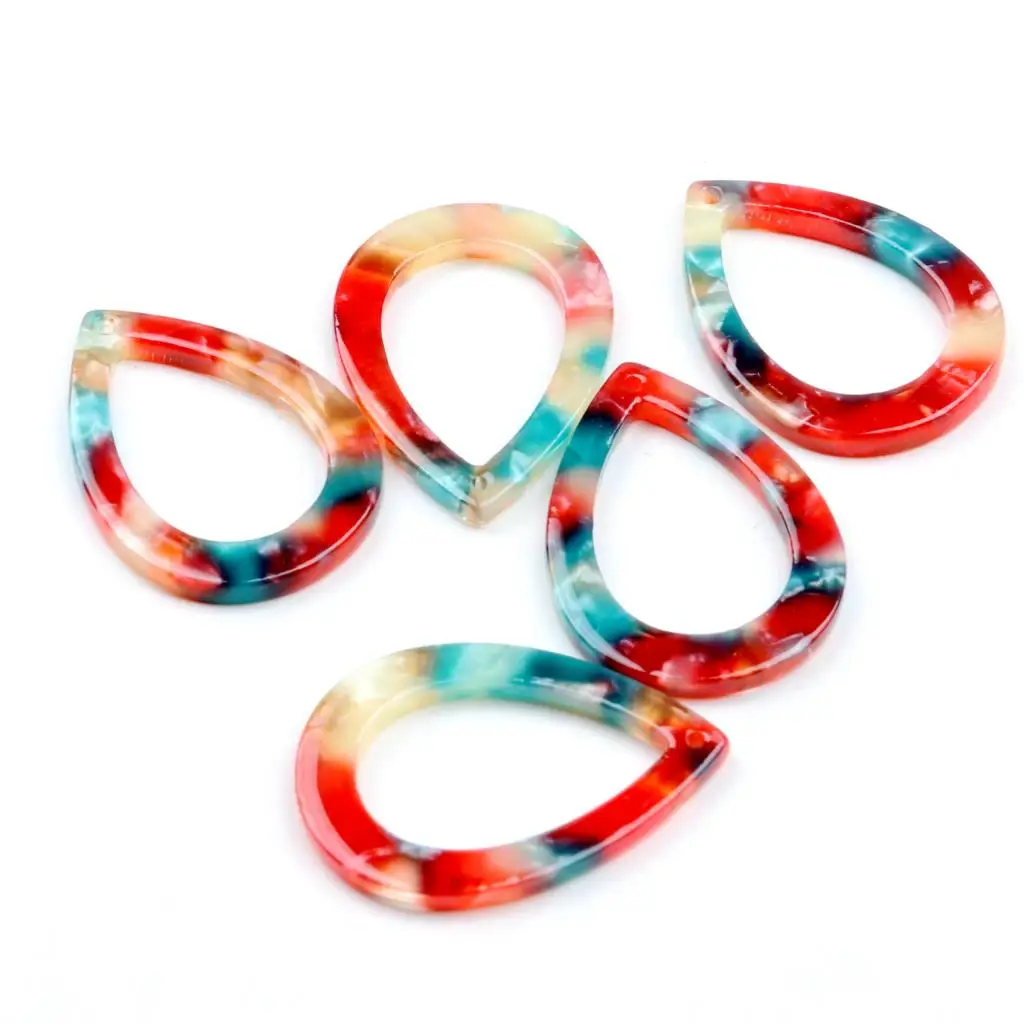 Schildpatt-Perlen, Acetat-Acryl-Leoparden-Anhänger, Tropfenförmige Anhänger, Schmuckzubehör, Ohrringteile, 31mm X 21,5mm – Detail 18
