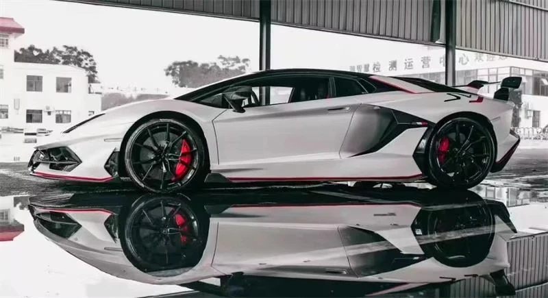 Full Carbon Fiber Body Kit for Aventador LP700 LP750 SVJ Four Piece Side Skirt and Bumper Upgrade 5