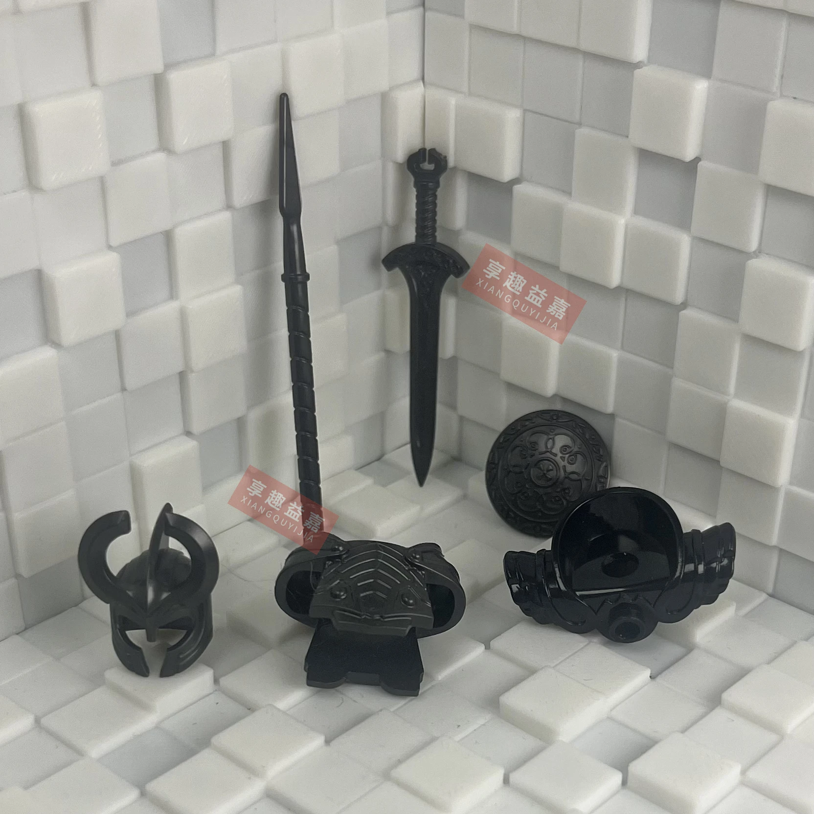 5PCS Middle Ages Armor Weapon sword Wings accessories Building Blocks Model Bricks mini Action toy Figures Toy gift for children