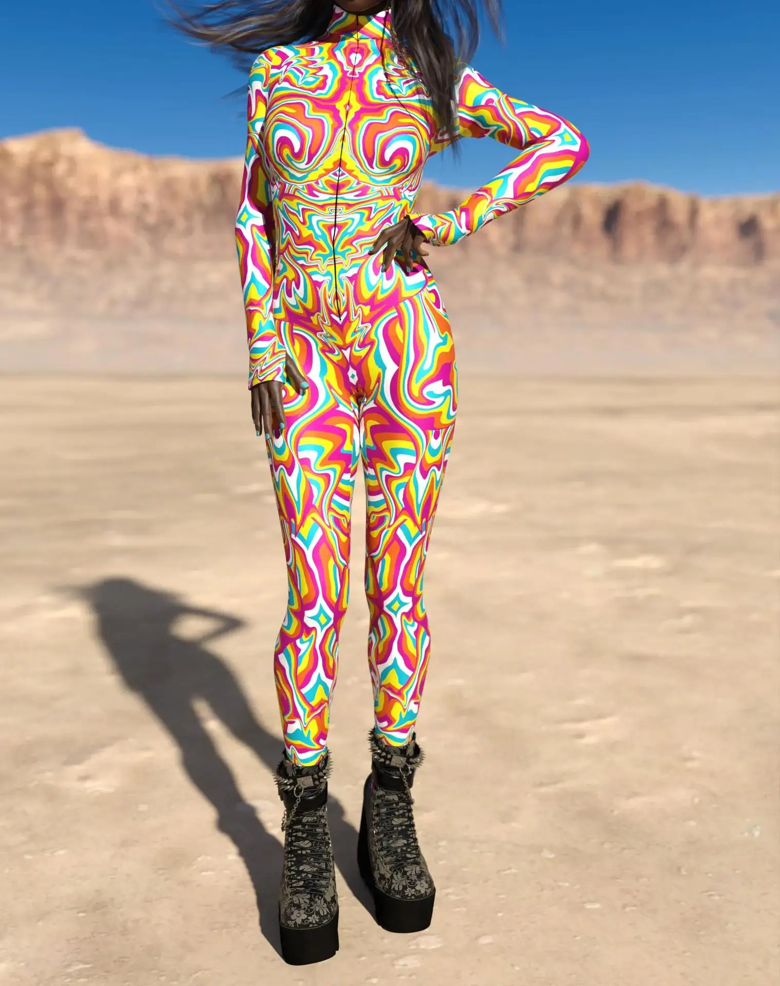 Mechanischer Rüstungs-Roboter-Bodysuit für Frauen, Skelett-Cosplay, Punk-Zentai-Jumpsuit, Kostüm für Halloween-Party, Aufführung, Maskerade – Detail 4