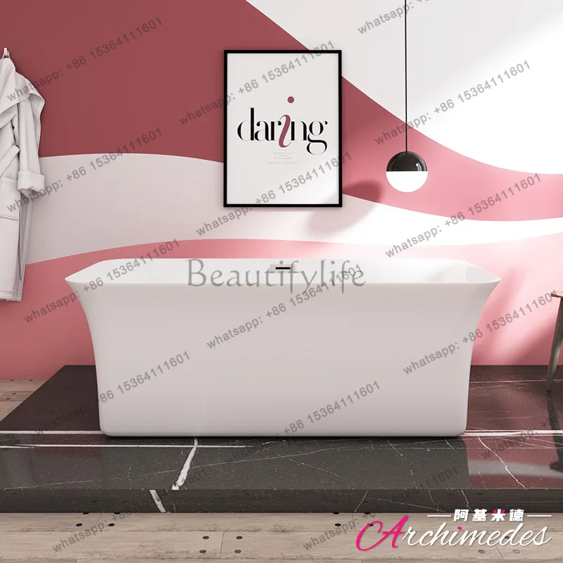 

Villa Curved Flat Hotel Acrylic Independent Bathtub AJ-6063