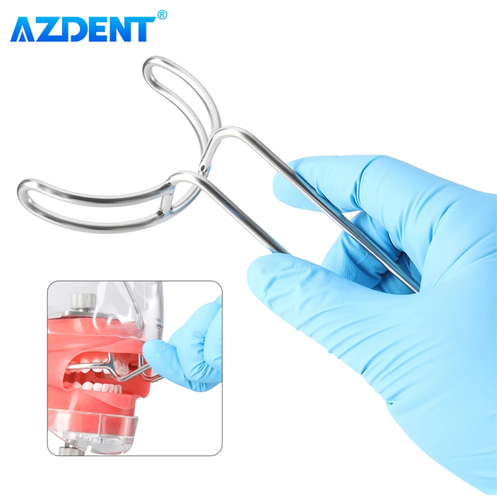 AZDENT الأسنان الشفاه ضام الفم توسيع داخل الفم الخد العلوي السفلي الشفاه ضام الفم فتاحات الفولاذ المقاوم للصدأ طب الأسنان أداة