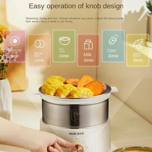 طباخ بيض كهربائي محلي ، إغلاق تلقائي ، باخرة من الفولاذ المقاوم للصدأ مع مؤقت ، آلة إفطار ، 1 طبقة ، 2 طبقة ، 220 فولت أعلى 6 موقد كهربائي 2 شعلة مبيعات - No2