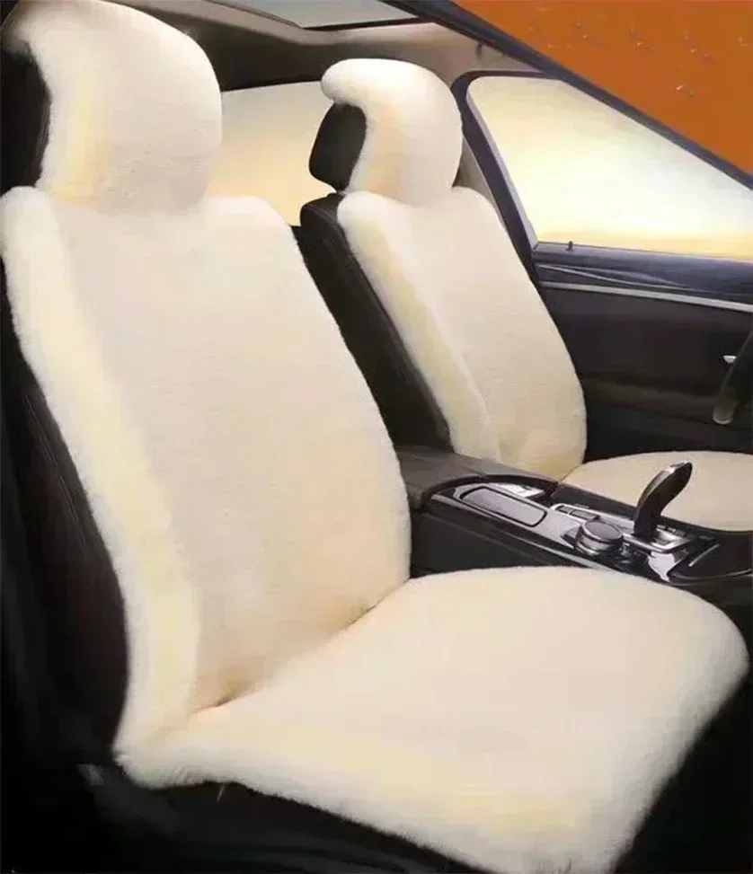 

Winter Warm Luxury Faux Thickened Seat Cover Universal Plush Car Seat Cover Fur Seat Covers Artificial Car Cushion