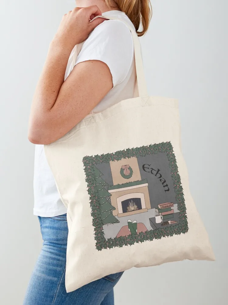 

Jólabókaflóe - Ethan Tote Bag canvas tote reusable shopping bags cloth bag woman Candy bags