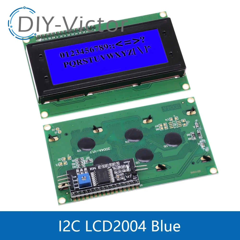 LCD2004+I2C LCD2004 20x4 2004A Blue Green Screen Character LCD IIC Serial Interface Adapter Module for Arduino