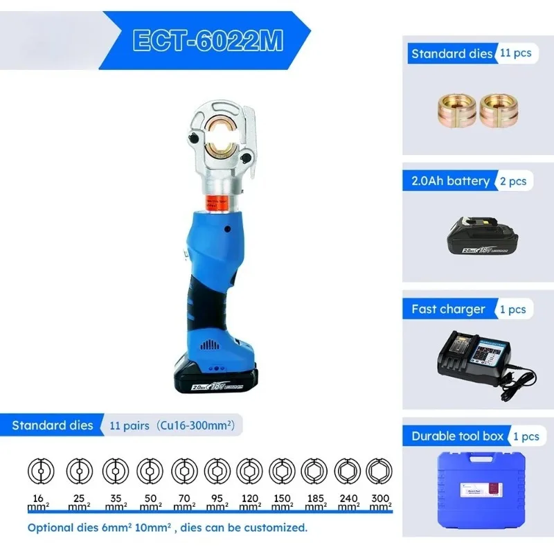 ECT-240 Battery-powered Hydraulic Accessory Crimping Copper and Aluminum Cable Connection Plate Crimping Device