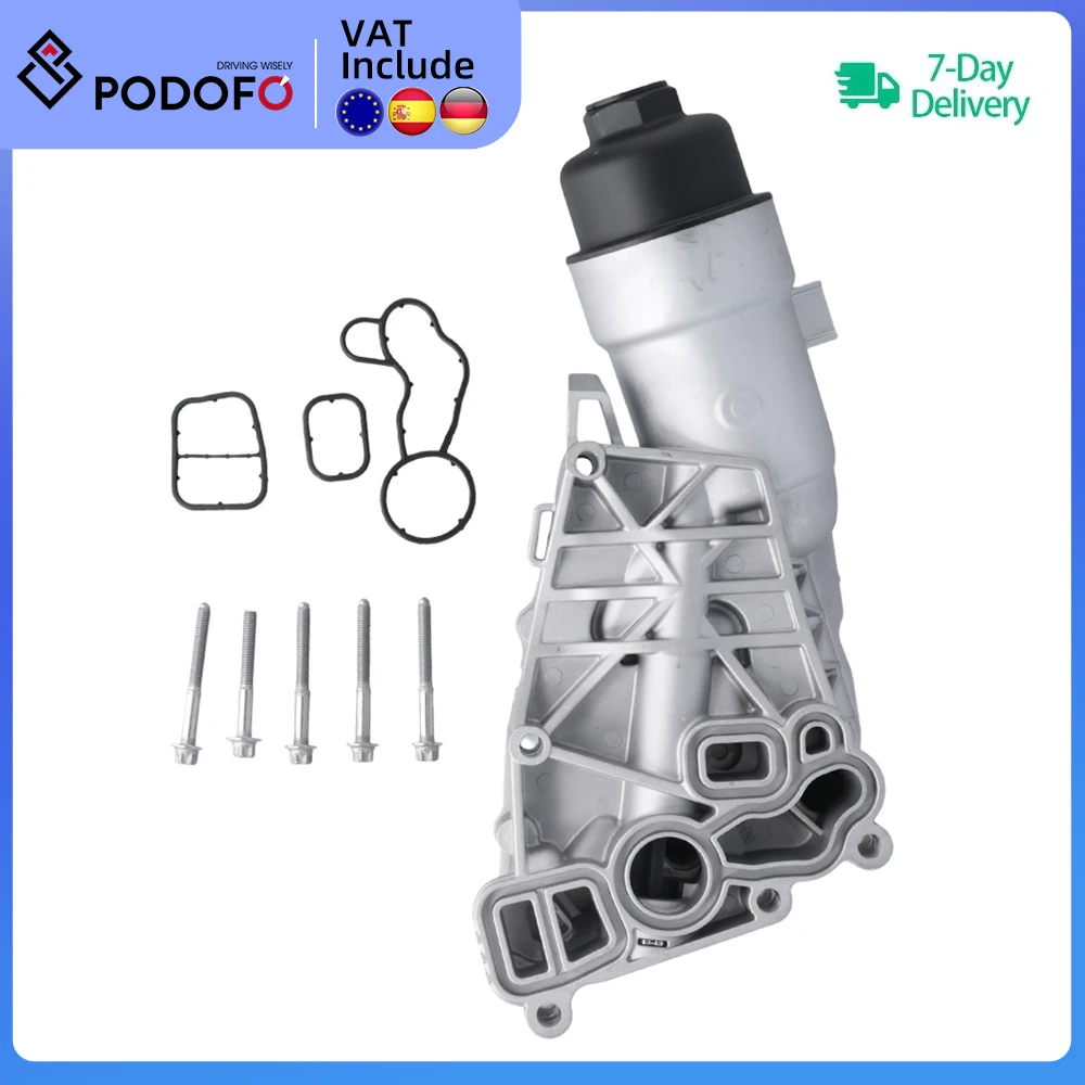 1Pcs Aluminum Engine Oil Cooler Filter Housing 11428585235 11428511391 For BMW i8 Cooper X1 X2 2014-2019