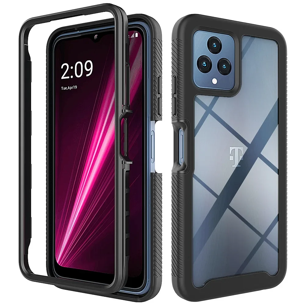 TPU/PC Sky Case for T-Mobile Revvl 6 / Revvl 6 Pro 5G Clear Funda Capa Rugged Hybrid Shockproof Shell Heavy Duty Phone Cover