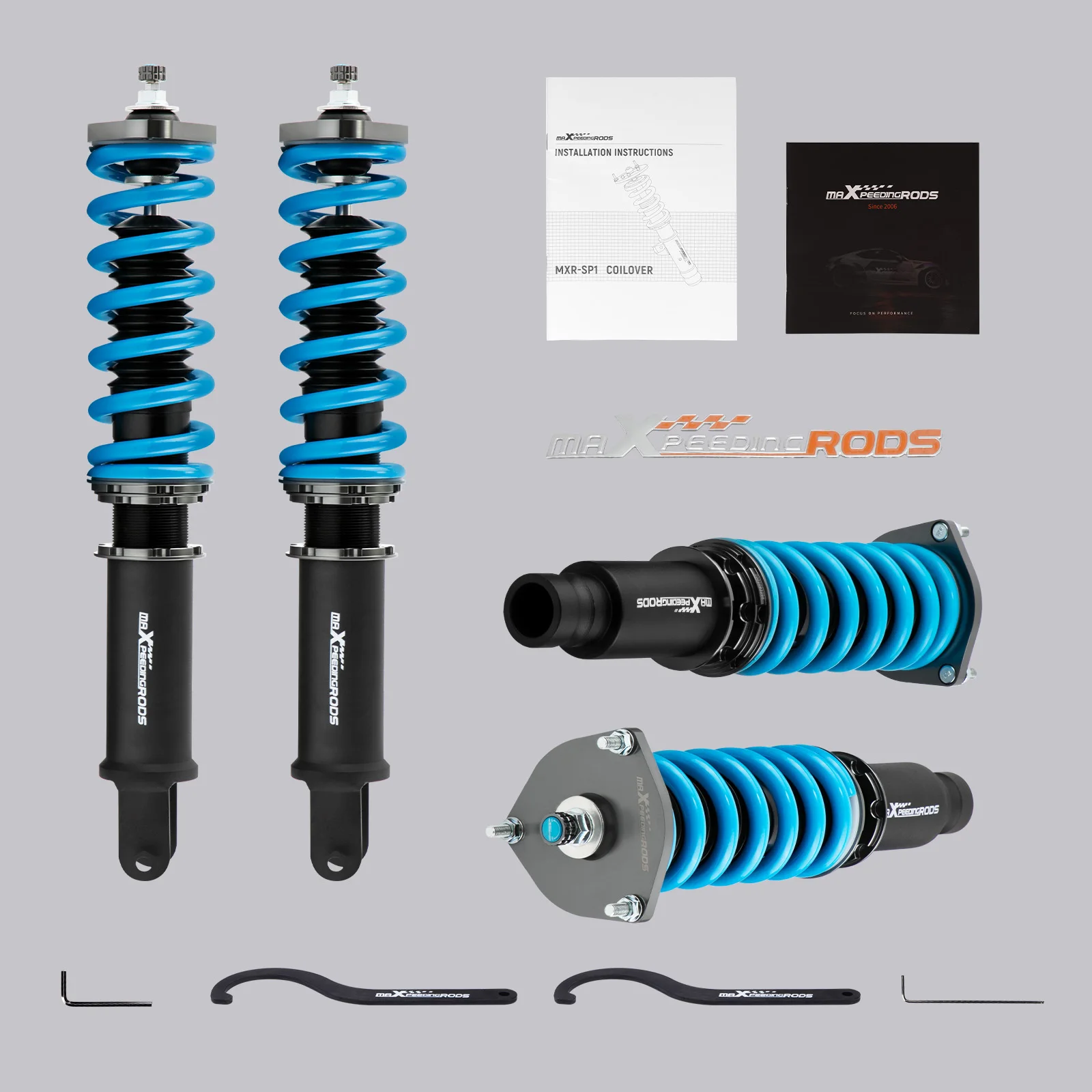 MaXpeedingrods COT6 Coilover 24 Level Dampers for Infiniti G35 X AWD 2003-2008 Adjustable Coils Struts Shock Springs Kit