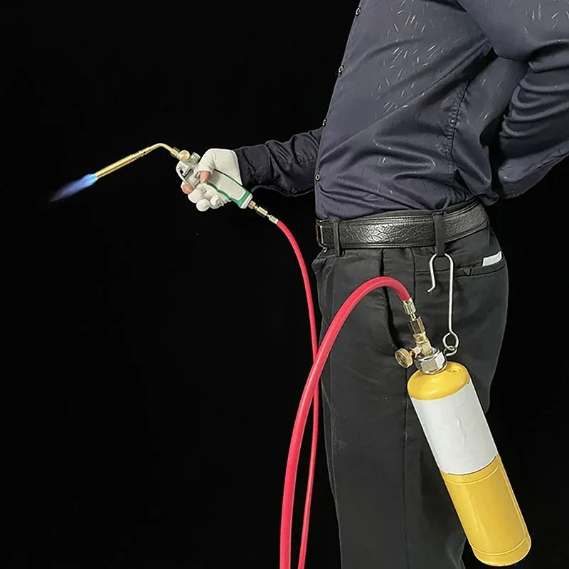Imagem -02 - Pistola de Soldagem a Gás com Válvula de Controle 1.6m 5.3ft Mangueira de ar Autofechante Cilindro de Gás Propano Butano Tochas de Soldagem a Alta Temperatura