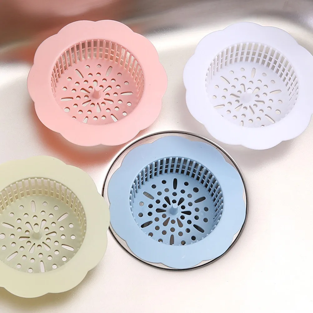 Kitchen Sink Filter Premium Design Handle Catch Hair Residue Vegetable Offal Prevents Clogs Easy Cleaning White