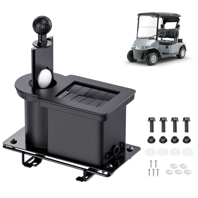 

Golf clubs and golf ball washing machine unit cleaner with golf cart EZGO RXV left bracket