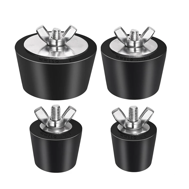 

4 Pcs Rubber Pool Winter Plugs 25Mm 32Mm 38Mm 51Mm Pool Winterizing Plugs Pool Return Jet Plug For Inground & Above Pool