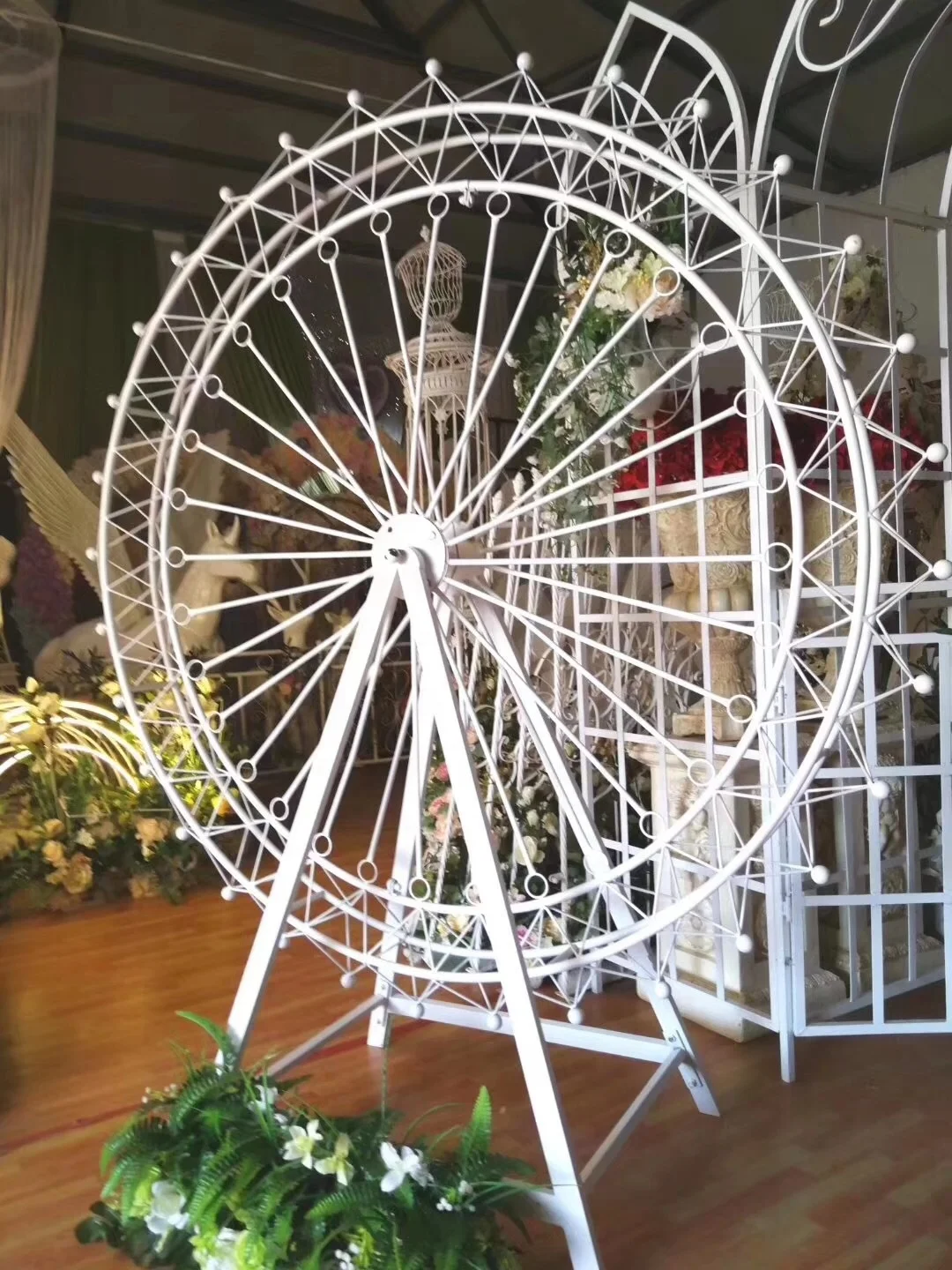 New style metal round Ferris wheel for wedding party event arch background frame decoration