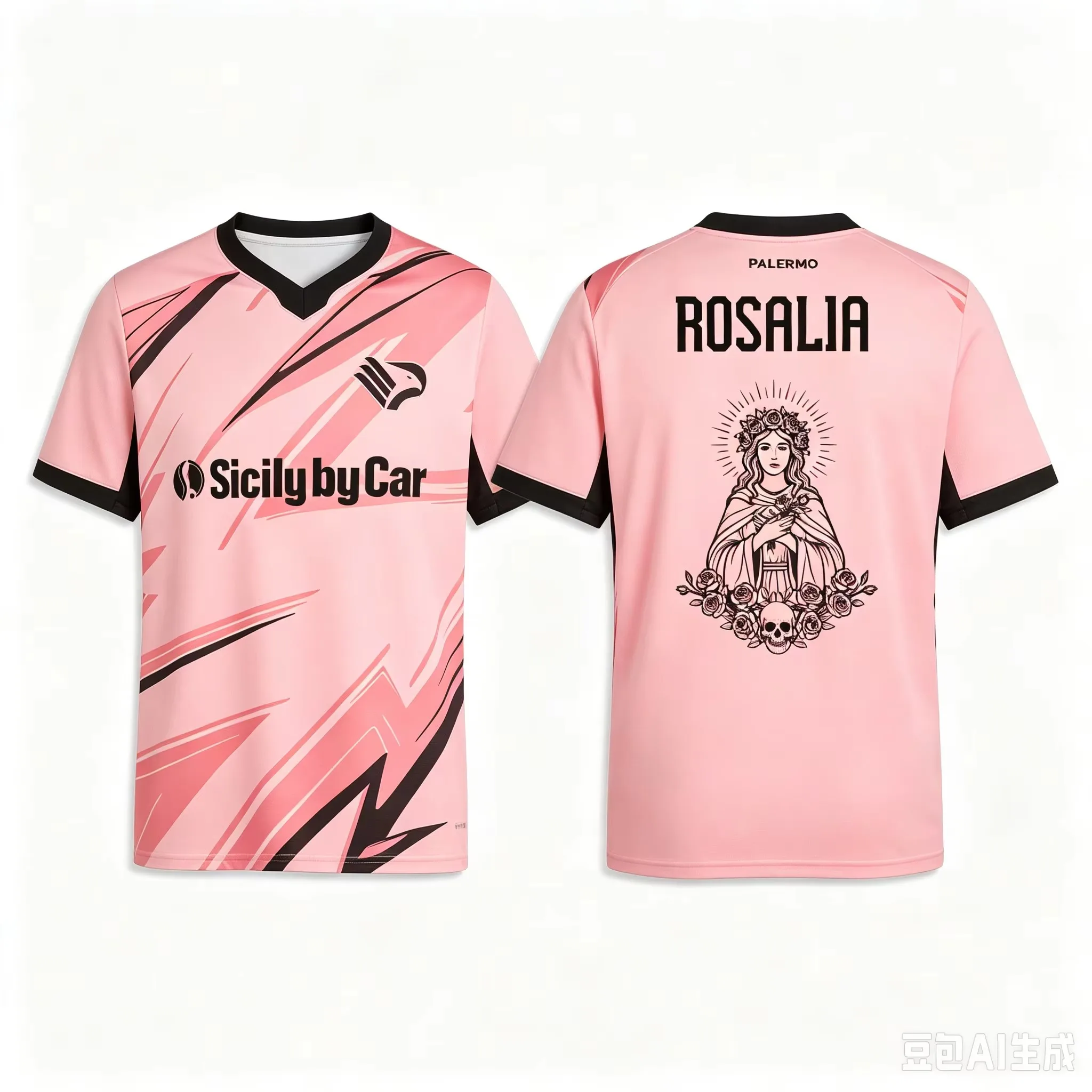 Camiseta de fútbol Maglia Sassuolo Palermo 2026_27 Rosalia, camiseta deportiva transpirable de secado rápido para hombre y mujer, estilo Y2K, para el verano.