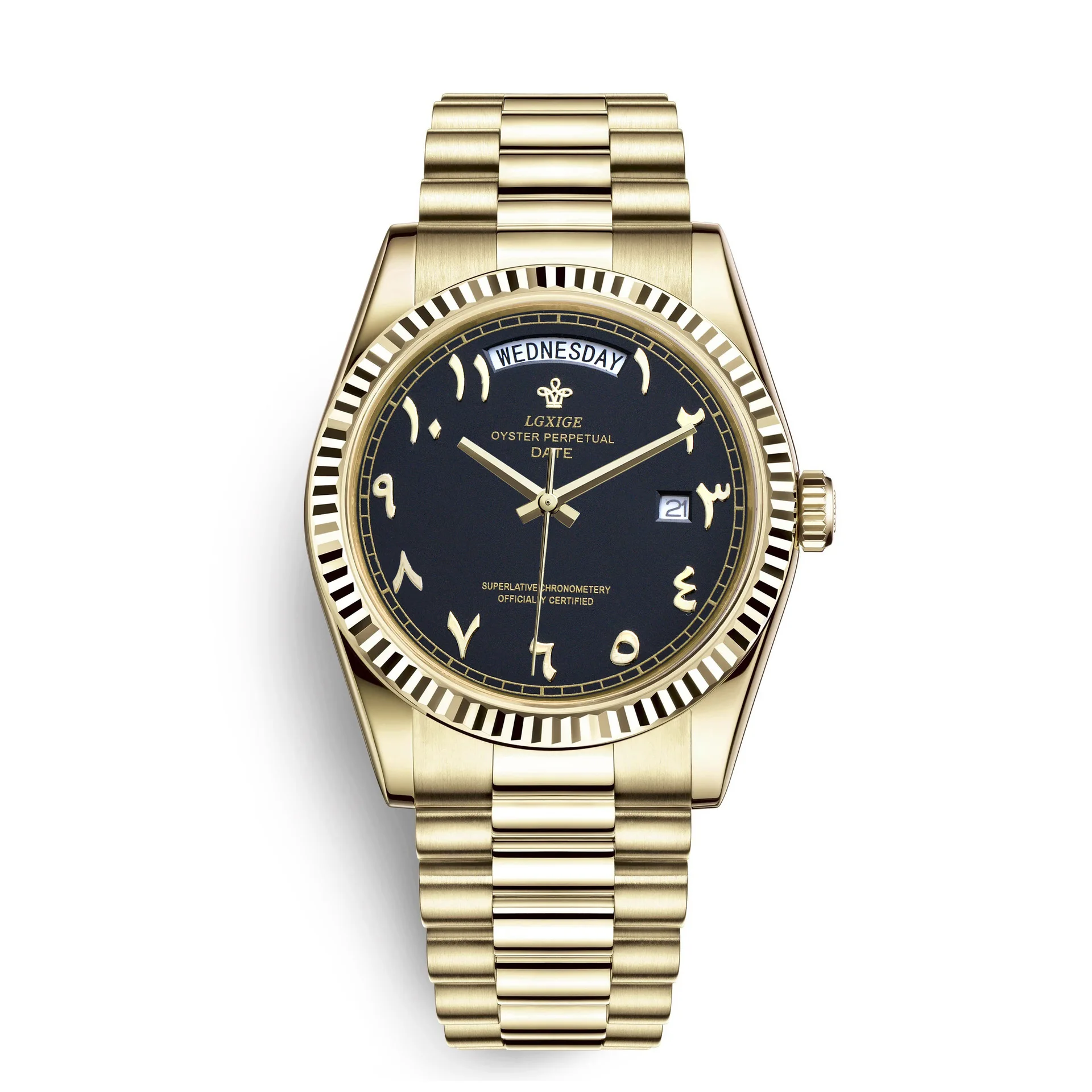 Sky Blue Watch of Men 40mm Day Date Retro Quartz Wristwatches Top Brand Luxury Male Wrist Watch For Men Waterproof Clock