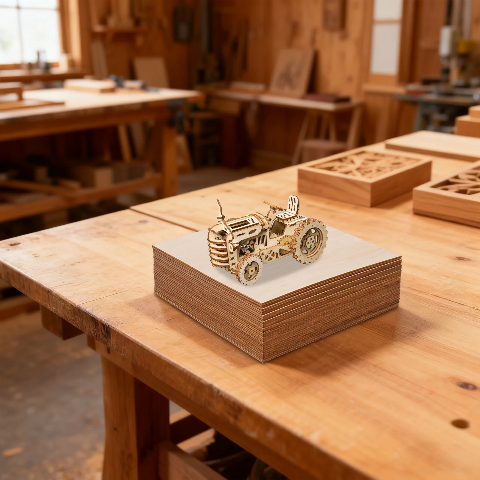 

30PCS Basswood Sheets, 30x30cm Wood Boards for DIY Crafts, Unfinished Light Woodgrain Plywood for Laser Cutting Engraving