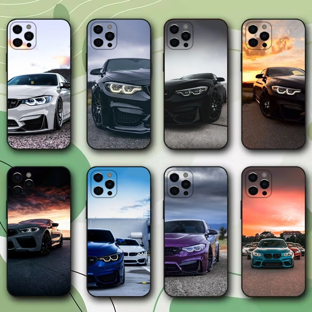 

Sport Cool Car White Phone Case For iPhone 15,14,13,12,11,Pro,X,XS,Max,XR,Plus,Mini B-Bmwes Soft Black Cover