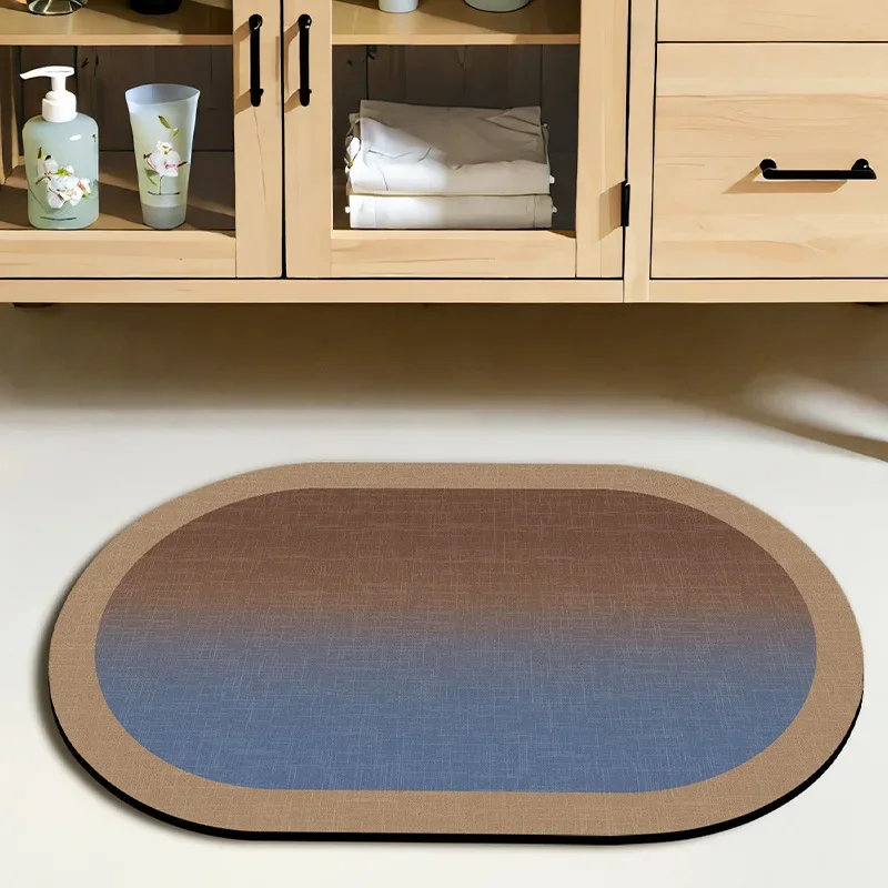 Soft Diatomite Bath Mat - Instant Absorption & Quick Dry Non-Slip Bathroom Rug, Cloud-Like Fluffy Floor Mat for Shower Toilet