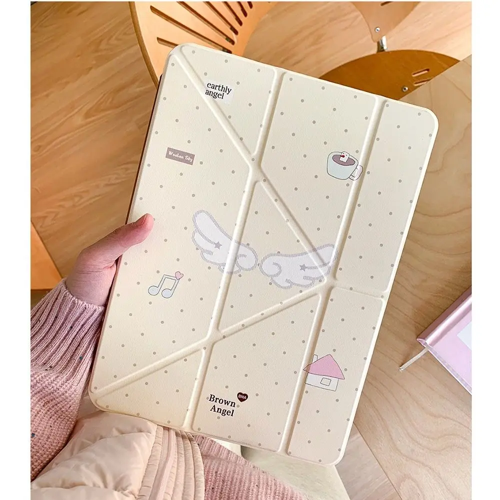 Korean Pretty Girl Manga 3Y Fold Tablet Case for iPad 11 Cover Air8/7/6 New iPad 10/11/13 inch Pro Air56 10/11th Magnetic Buckle