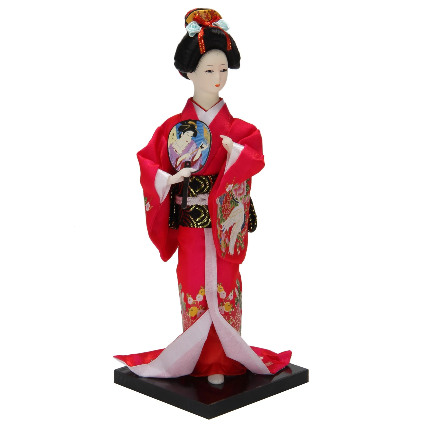 Japanese Folk Geisha Dolls Kimono Dolls Handmade Silk Folk Crafts Statue Decor Hobbies Display Ornaments Collection A34