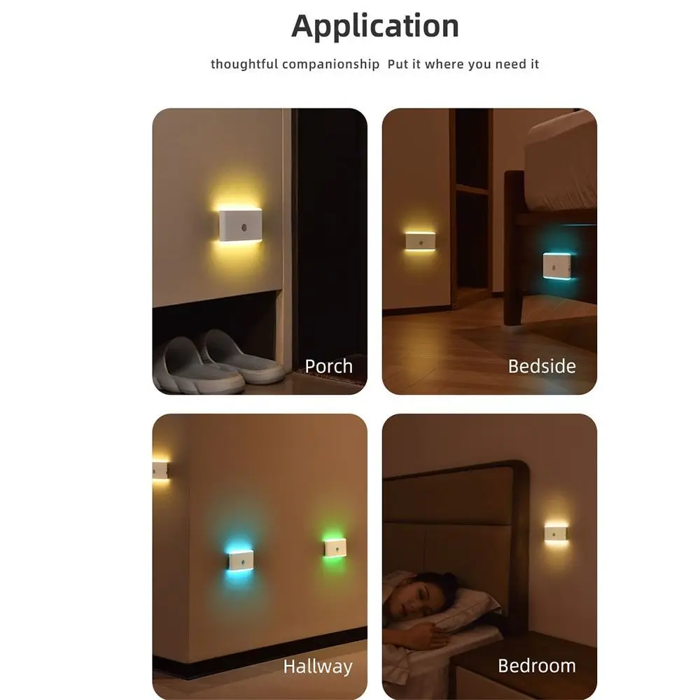 

Motion Sensor LED Motion Sensor Night Light Wireless Magnetic Magnetic Wall Lamp RGB Dimmable Lighting RGB Cabinet Light