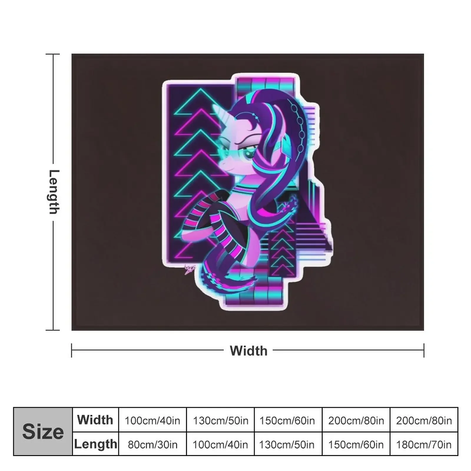 Synthwave Starlight Glimmer Classic T-Shirt Throw Blanket for babies Beautifuls Blankets