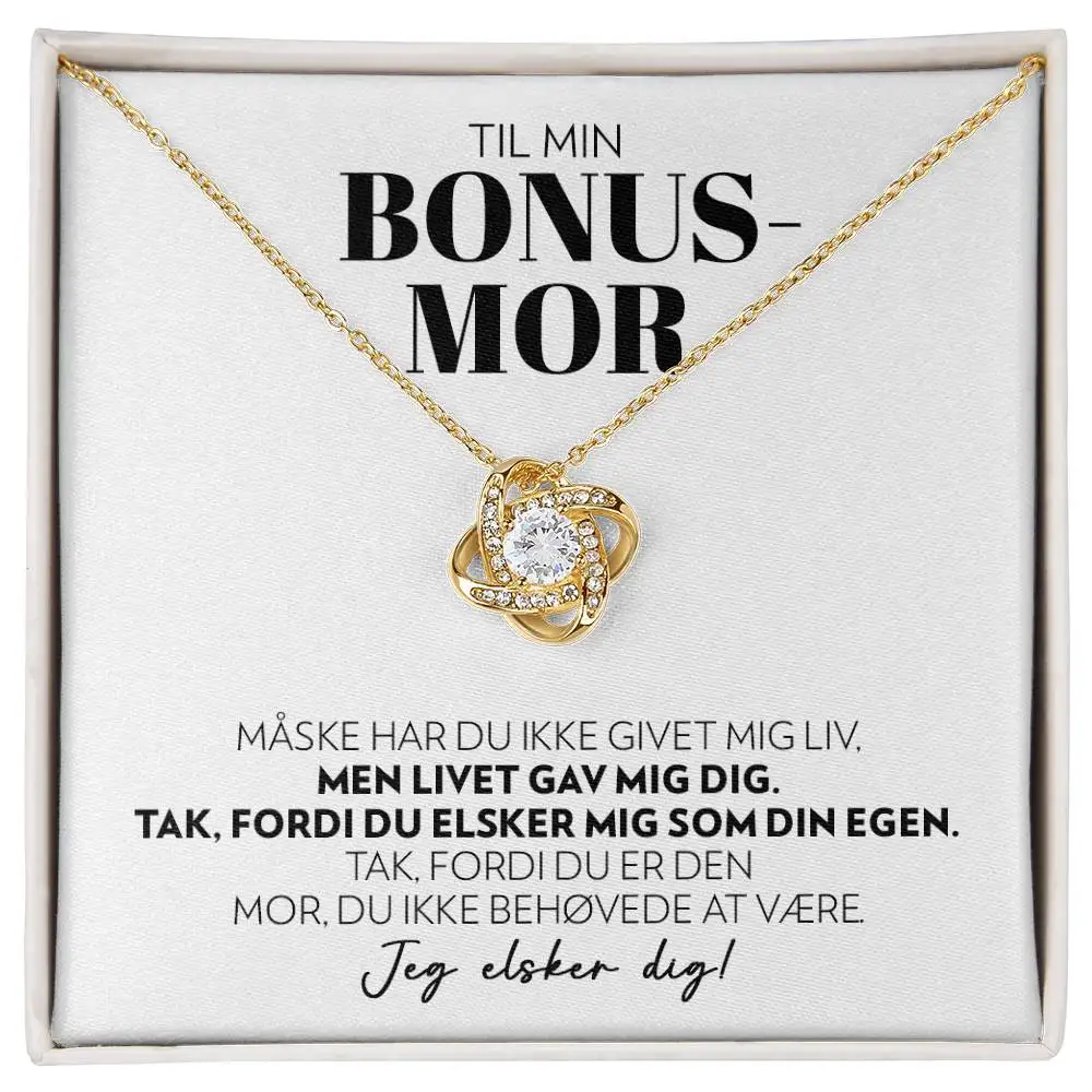 To My Bonus Mom Necklace Gift Women Mother‘s Day Mor Love Knot Pendant Necklaces Fashion Jewelry 2025 New Hot Dropshipping