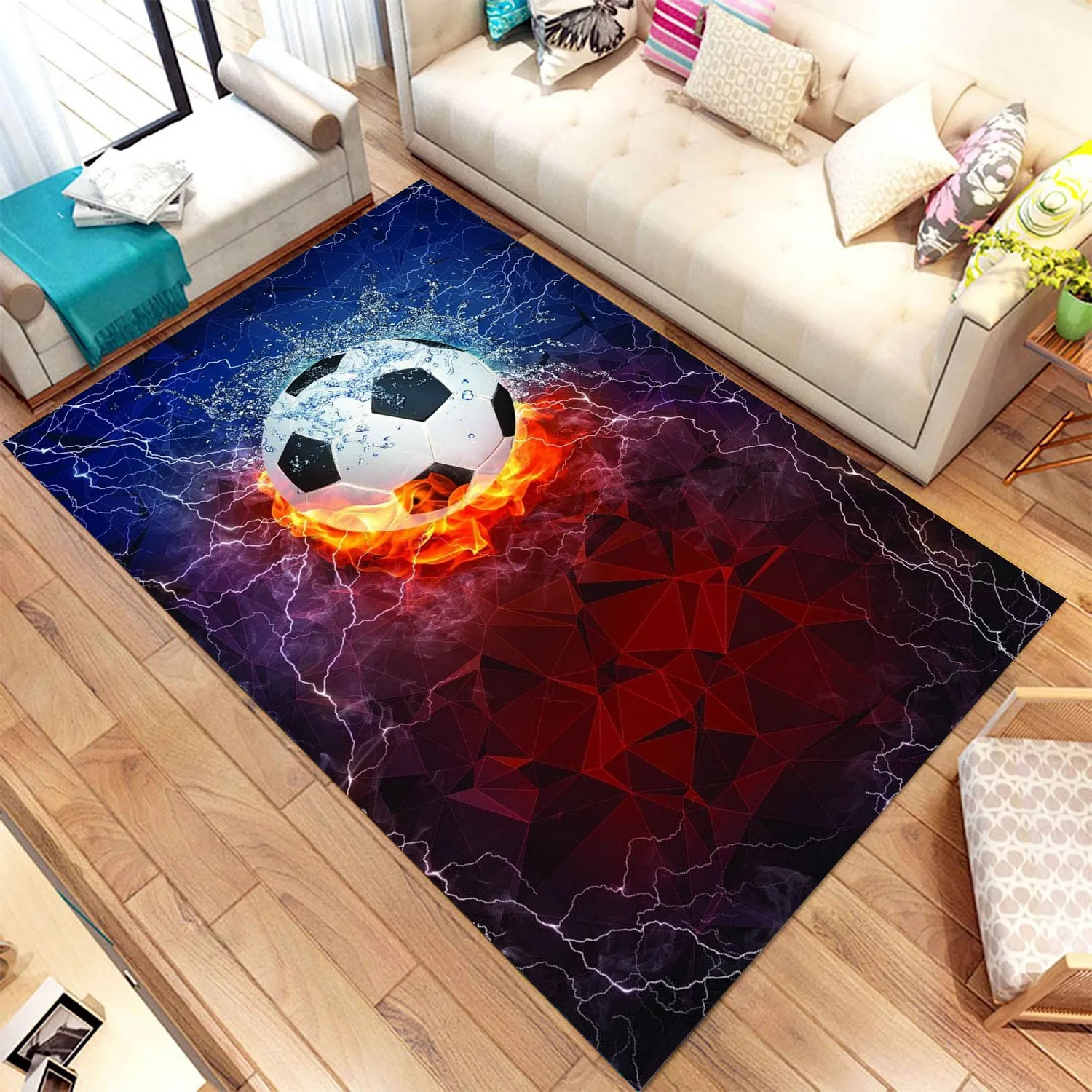 Football Rug For Living Room, Fan , Area Rug, Popular Rug, Personalized Gift, themed Rug, Home Decor,Rug, msmd62