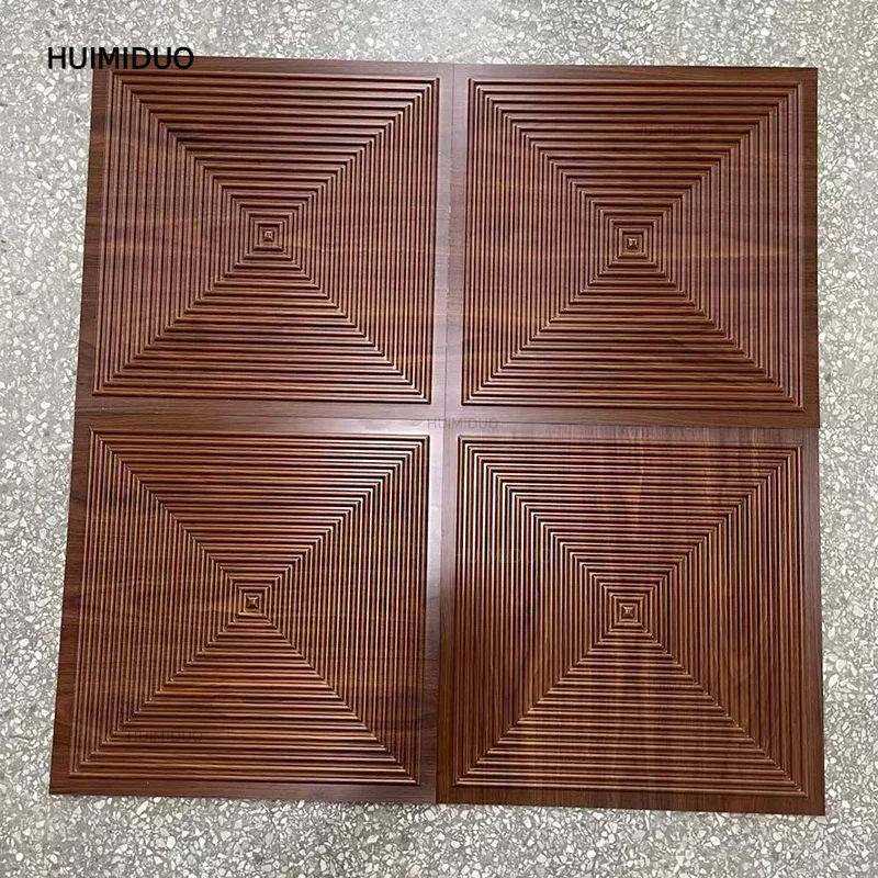 10Pcs 50x50cm Wood grain 3D Wall Panel Decorative Diamond Design Wallpaper 3D wall sticker 90s aesthetic room renovation