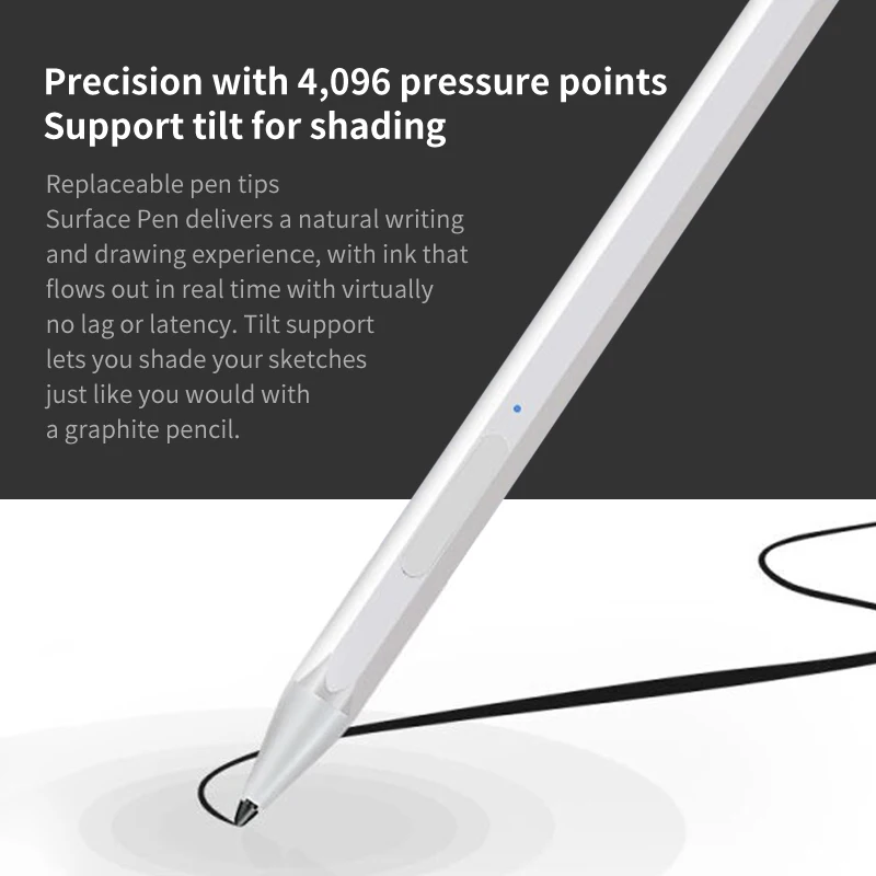 4096 Stylus Pen For Microsoft Surface Pro 3 4 5 6 7 Pro X Surface Go 2 Laptop Book Studio For HP ASUS Tablet Magnetic Pen Touch