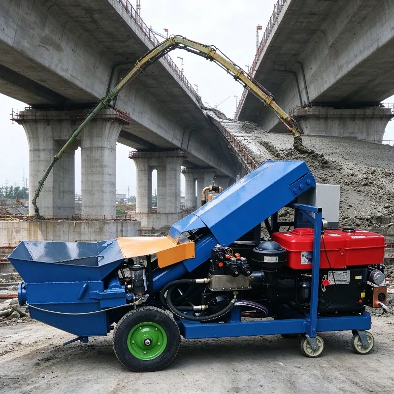 High Pressure Mortar Pump Concrete Grout Pumping Machine Diesel Engine For Construction Building Cement Mortar Pump