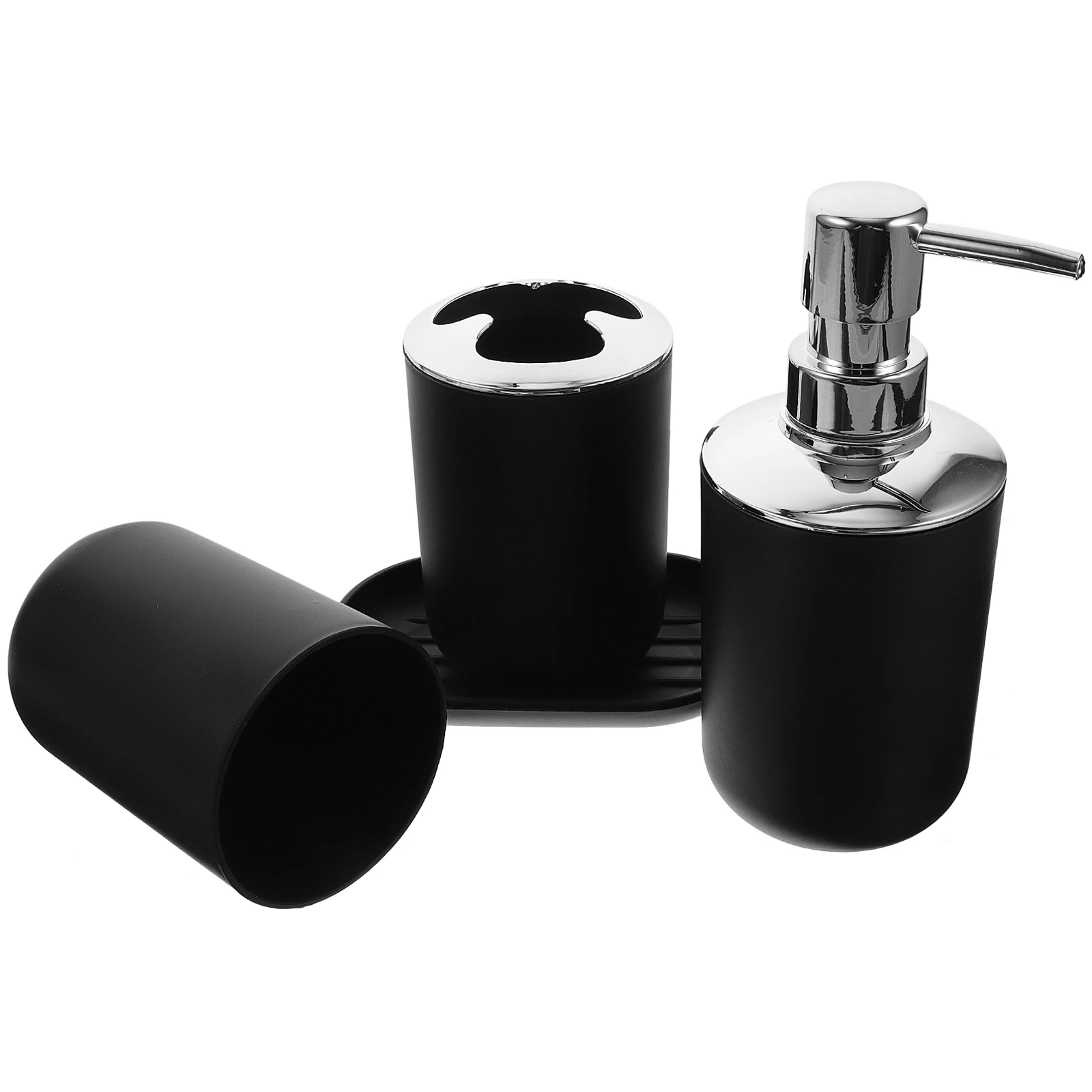 

Electroplating Bathroom Set Toothbrush Holder Plastic Cup Soap Tray Lotion Box Hotel Home Accessories Storage Solution Washing