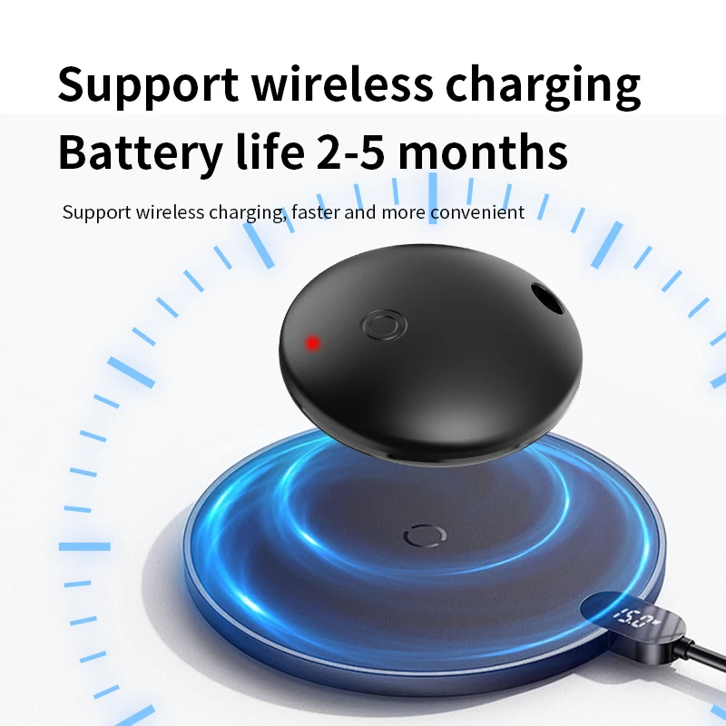 Mini GPS Tracker For Apple iOS System Find My APP air tag Child Finder Pet bike Bag Loss Tracker Smart Wireless Charging ﻿