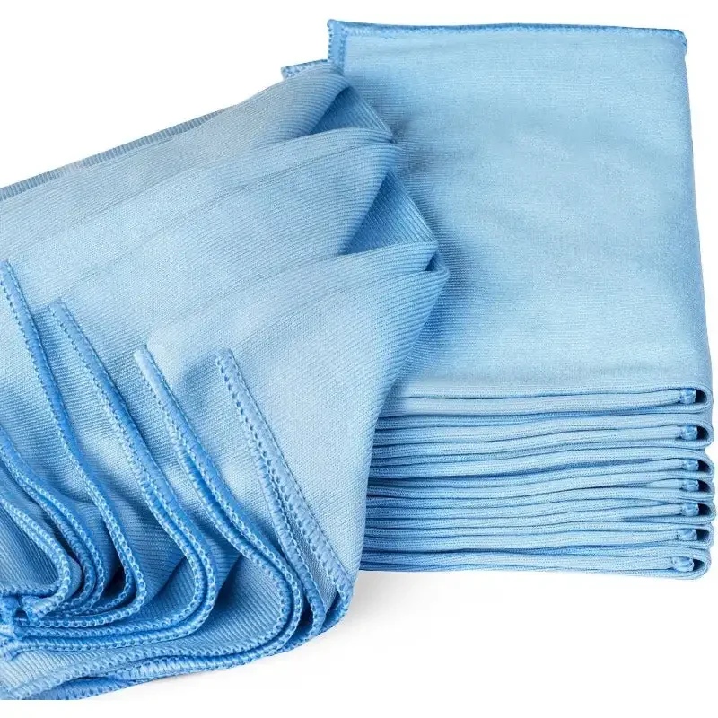 Microfiber Glass Cleaning Cloths - 8 Pack 16 x 16- Streak Free  Quickly Clean Windows, Windshields, Mirrors, and Stainless Steel