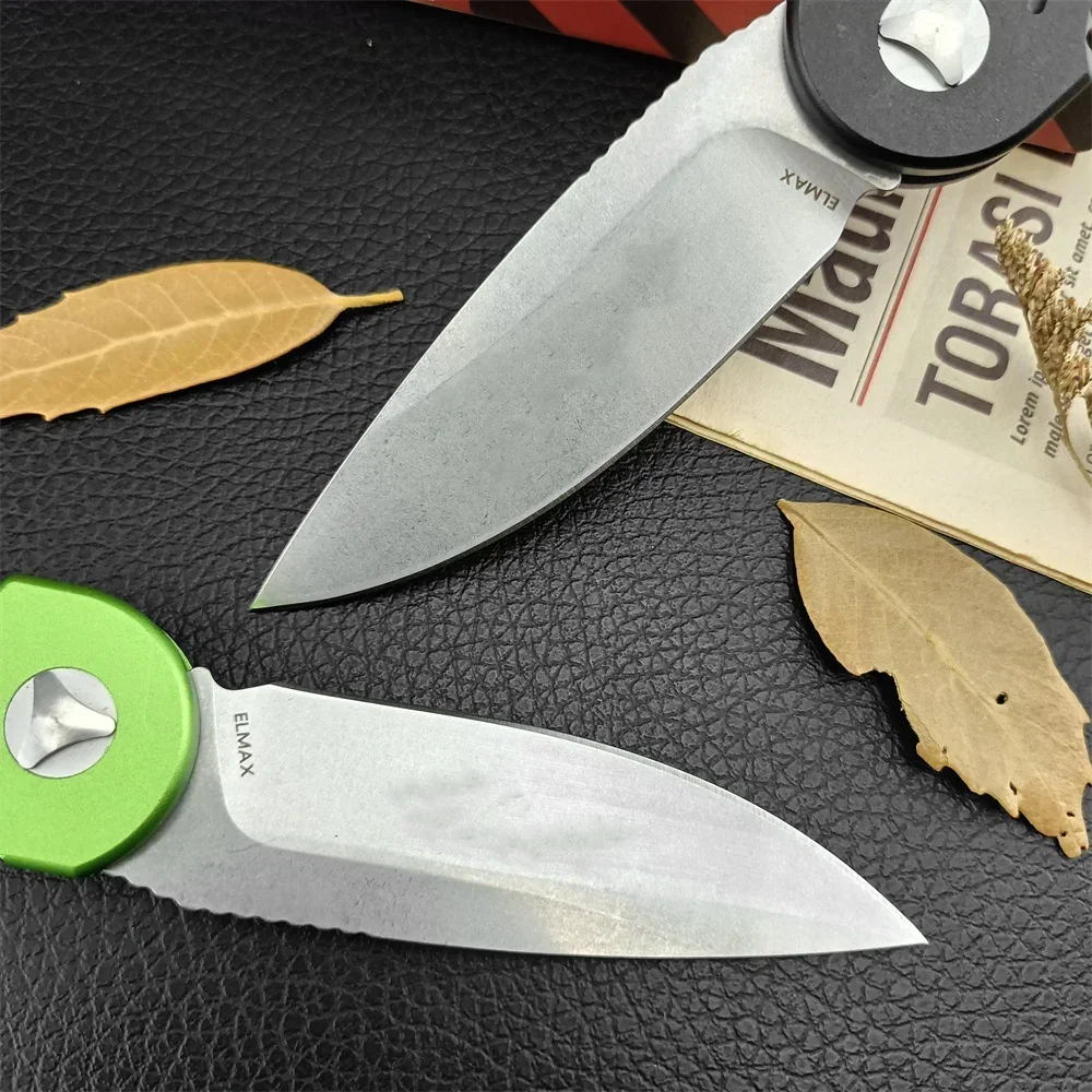 High Quality MIC 135-10OR LUDT Folding Knife D2 Stonewash Blade Aluminum Alloy Handles Outdoor Pocket Hunting EDC Tool