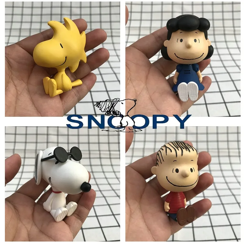 Snoopy Charlie Brown Sally Woodstock Desktop Car Ornament Car Doll Decoration Model Toys Children\'s Day Cartoon Birthday Gift