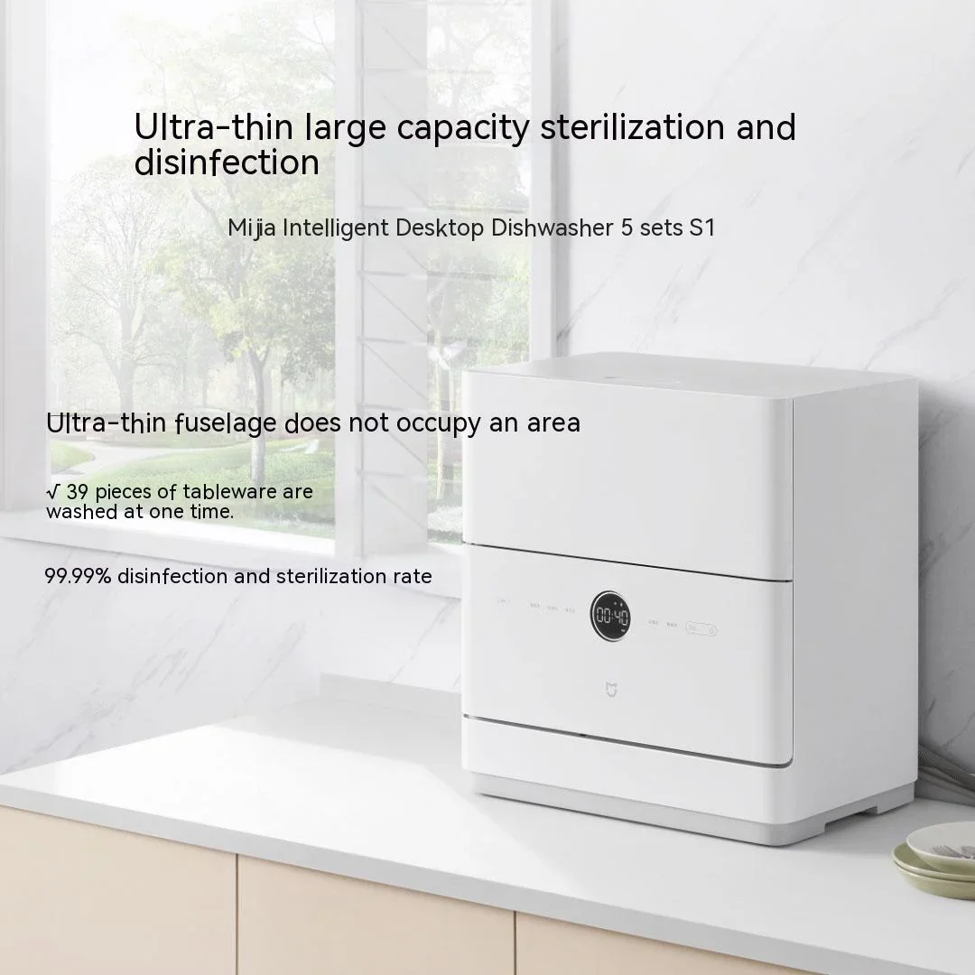 220V Mijia Smart Desktop Dishwasher S1 Sterilization Disinfection QMDW0501M Hot Air Circulation Drying Dishwasher CN Version