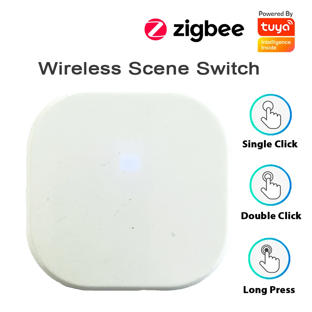 

Tuya Zigbee Scene Push Button Controller Wireless Remote Control Switch Automation Scenario 1 Gang Smart Home Smart Control