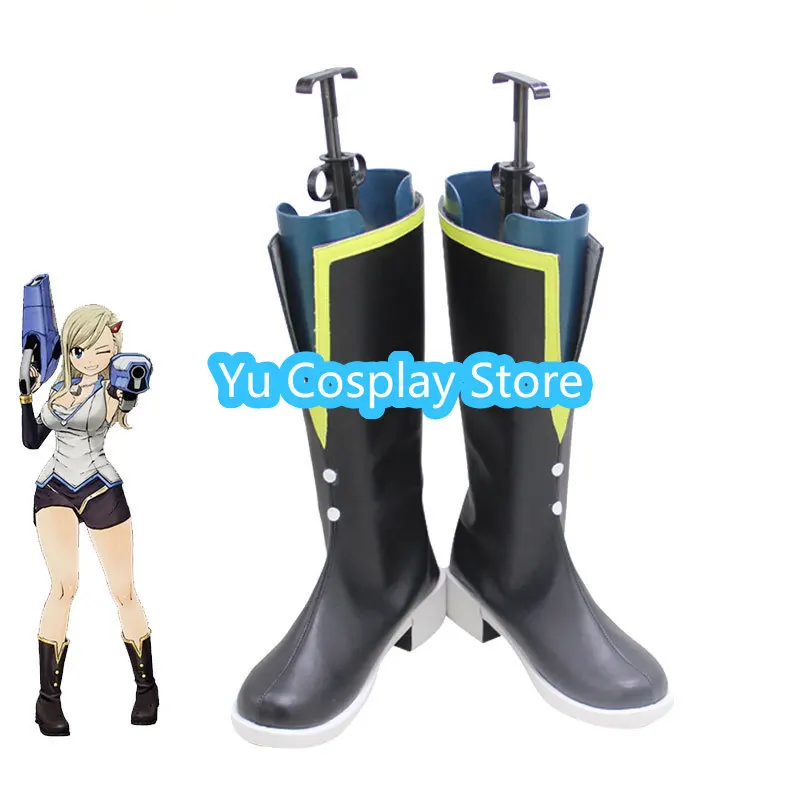 Anime EDENS ZERO Rebecca Bluegarden Cosplay Shoes PU Leather Shoes Halloween Carnival Boots Cosplay Prop Custom Made