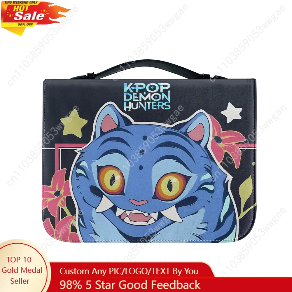 

KPop Demon Hunters Bible Bags Christian Gifts Customized Bible Pack Waterproof Leather Bags High Quality Pockets Package Case