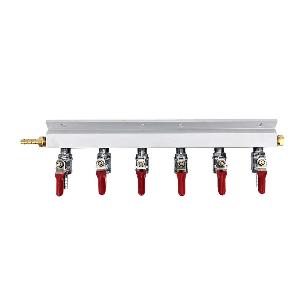 KegLand Gas Line Manifold Splitter 6 Ways (5/16inch, 8mm Barb)